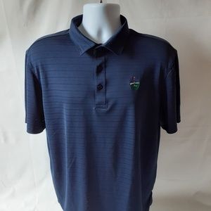 Ahead men's navy blue golf polo shirt size L